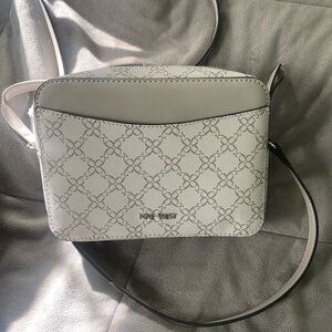 Nine West Gray and Cream Crossbody Bag